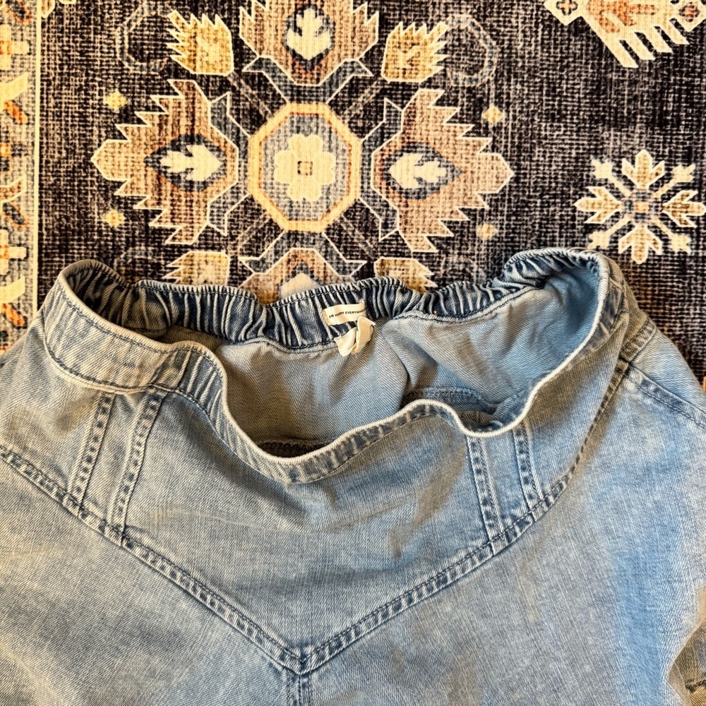 Aerie Mini Denim Flared Skirt Women’s Size Medium - Picture 4 of 11